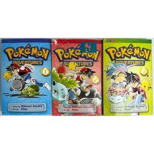 Pokemon Adventures Manga Lot Vol 1 2‎ 3 Hidenori Kusaka Mato Viz Media